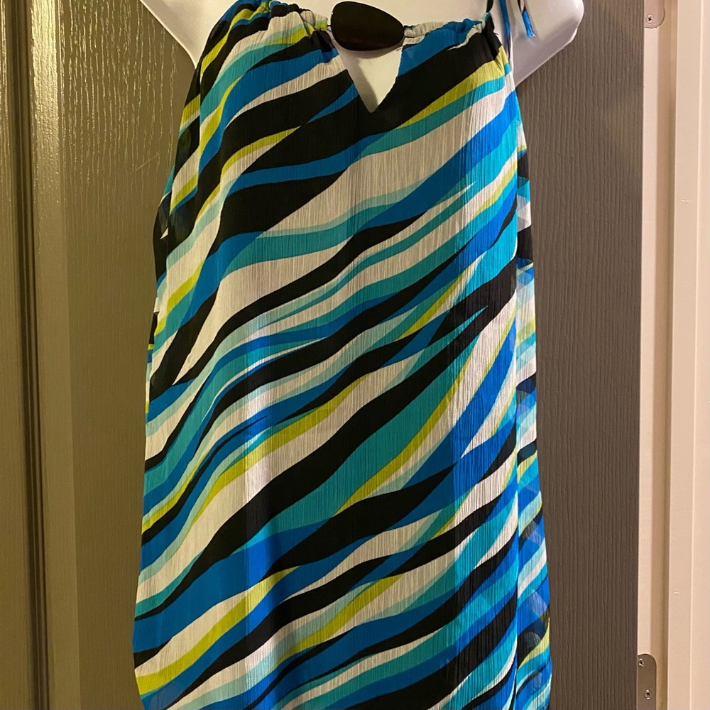 Dressy Tank with shoulder tie and bead detail